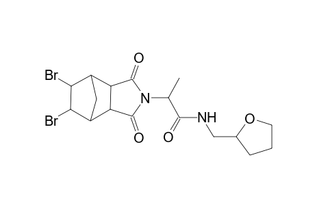 2-(5,6-dibromo-1,3-dioxohexahydro-1H-4,7-methanoisoindol-2(3H)-yl)-N-((tetrahydrofuran-2-yl)methyl)propanamide