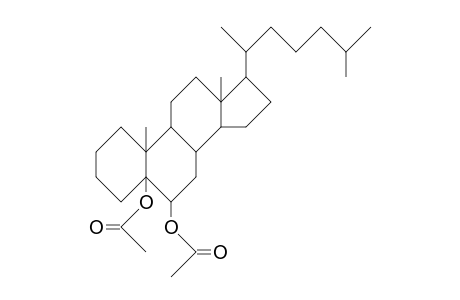 5a-Cholestan-5a,6a-diacetate