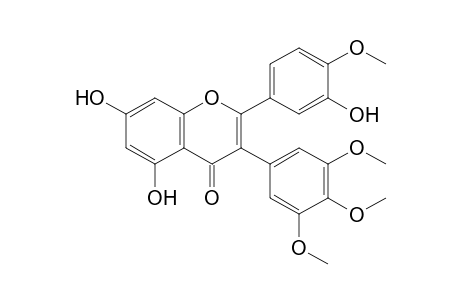 2-(4-methoxy-3-oxidanyl-phenyl)-5,7-bis(oxidanyl)-3-(3,4,5-trimethoxyphenyl)chromen-4-one