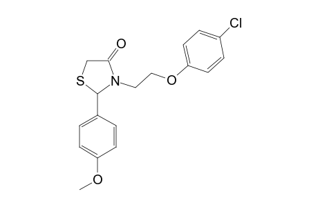 3-[2-(p-chlorophenoxy)ethyl]-2-(p-methoxyphenyl)-4-thiazolidinone