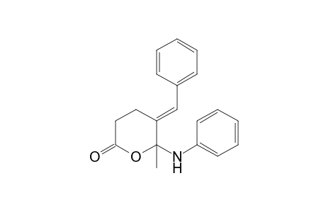 (5E)-6-anilino-5-benzal-6-methyl-tetrahydropyran-2-one