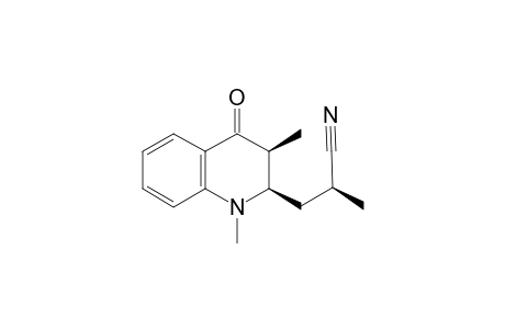 syn-3-(syn-1,3-Dimethyl-4-oxo-1,2,3,4-tetrahydroquinolin-2-yl)-2-methylpropanenitrile