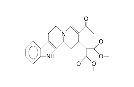 5-Epi-7-dicarbomethoxymethyl-8-acetyl-1,2,6,7-tetrahydro-indolo(2,3-A)quinolizine