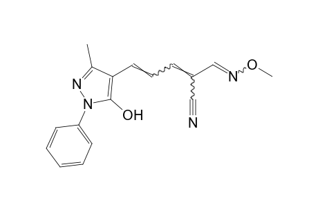 [3-(5-hydroxy-3-methyl-1-phenylpyrazol-4-yl)allylidene]malonaldehydonitrile, O-methyloxime