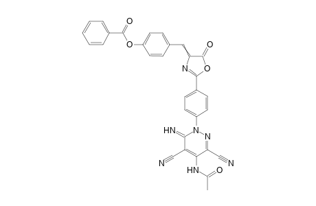 4-((2-(4-(4-Acetamido-3,5-dicyano-6-iminopyridazin-1(6H)-yl)phenyl)-5-oxooxazol-4(5H)-ylidene)methyl)phenyl benzoate