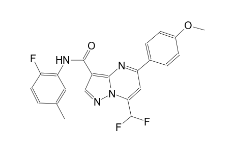 7-(difluoromethyl)-N-(2-fluoro-5-methylphenyl)-5-(4-methoxyphenyl)pyrazolo[1,5-a]pyrimidine-3-carboxamide