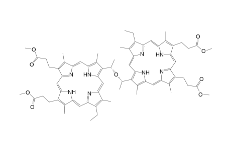 1-[2-Ethyl-1,3,5,8-tetramethyl-6,7-Bis(2-methoxycarbonylethyl)porphyrin-4-yl]-1-ethyl 1-[4-Ethyl-1,3,5,8-tetramethyl-6,7-bis(2-methoxycarbonylethyl)porphrin-2-yl)-1-ethyl ether .alpha.-isomer