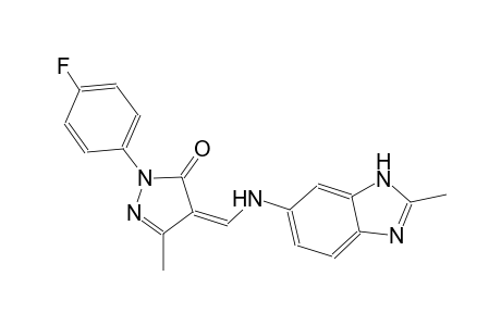 (4Z)-2-(4-fluorophenyl)-5-methyl-4-{[(2-methyl-1H-benzimidazol-6-yl)amino]methylene}-2,4-dihydro-3H-pyrazol-3-one