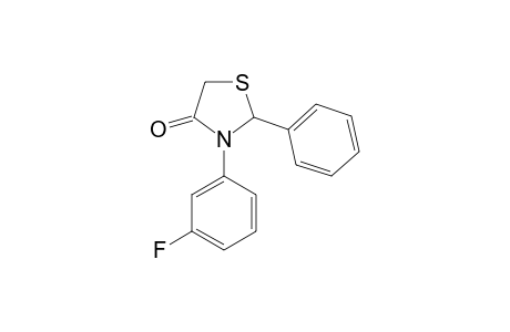 2-PHENYL-3-(3-FLUOROPHENYL)-THIAZOLIDIN-4-ONE