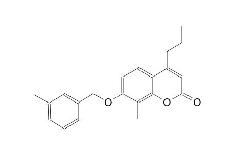 2H-1-benzopyran-2-one, 8-methyl-7-[(3-methylphenyl)methoxy]-4-propyl-