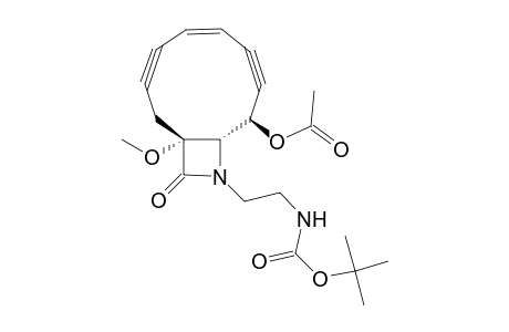 (1R*,9R*,10S*,Z)-9-Acetoxy-11-[2-(tert-butyloxycarbonylamino)ethyl]-1-methoxy-11-azabicyclo[8.2.0]dodec-5-ene-3,7-diyne-12-one