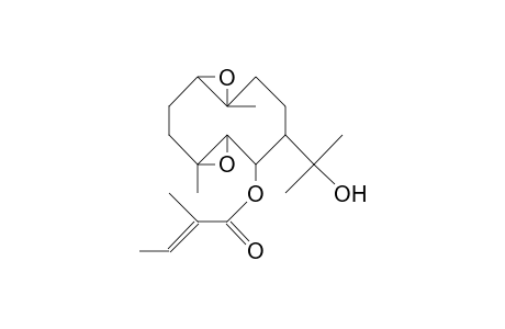 (1R,4R,5R,6R,10R)-1,10:4,5-Diepoxy-11-hydroxy-germacran-6-yl (Z)-2-methyl-but-2-enoate