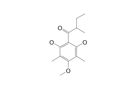 2,6-DIHYDROXY-4-METHOXY-3,5-DIMETHYL-BENZO-(1-METHYL-PROPANONE)