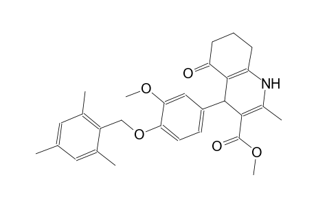 methyl 4-[4-(mesitylmethoxy)-3-methoxyphenyl]-2-methyl-5-oxo-1,4,5,6,7,8-hexahydro-3-quinolinecarboxylate