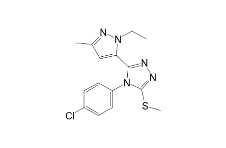 4-(p-chlorophenyl)-3-(1-ethyl-3-methylpyrazol-5-yl)-5-(methylthio)-4H-1,2,4-triazole