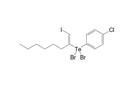 (E)-(2-Iodo-1-hexyl)vinyl-4-chlorophenyltellurium dibromide