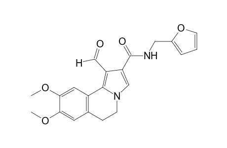 5,6-dihydro-8,9-dimethoxy-1-formyl-N-furfurylpyrrolo[2,1-a]isoquinoline-2-carboxamide