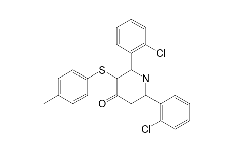 2,6-DI-(ORTHO-CHLOROPHENYL)-3-(PARA-METHYLPHENYLTHIO)-PIPERIDIN-4-ONE