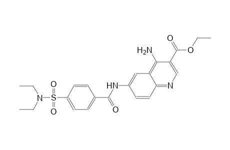 3-quinolinecarboxylic acid, 4-amino-6-[[4-[(diethylamino)sulfonyl]benzoyl]amino]-, ethyl ester