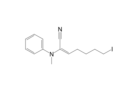 7-Iodo-2-(N-methylanilino)hept-2-enenitrile
