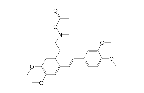 Benzeneethanamine, N-(acetyloxy)-2-[2-(3,4-dimethoxyphenyl)ethenyl]-4,5-dimethoxy-N-methyl-, (E)-