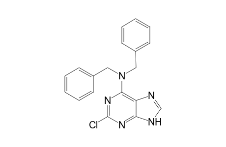 Dibenzyl-[2'-chloro-9H-purin-6'-yl]-amine