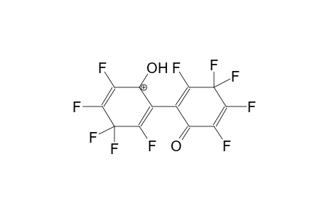 BIS(PENTAFLUOROCYCLOHEXA-1,4-DIEN-2-ON-1-YL) PROTONATED