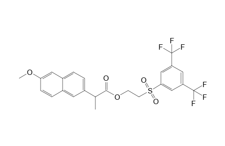 2-(6-Methoxy-2-naphthalenyl)propanoic acid 2-[3,5-bis(trifluoromethyl)phenyl]sulfonylethyl ester