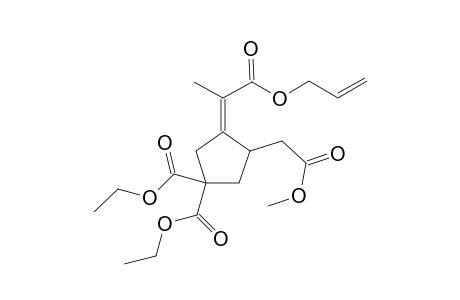 Diethyl 3-(1-(allyloxy)-1-oxopropan-2-ylidene)-4-(2-methoxy-2-oxoethyl)cyclopentane-1,1-dicarboxylate