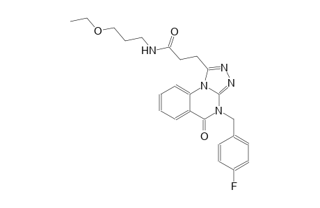 [1,2,4]triazolo[4,3-a]quinazoline-1-propanamide, N-(3-ethoxypropyl)-4-[(4-fluorophenyl)methyl]-4,5-dihydro-5-oxo-
