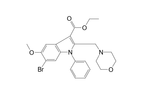 6-Bromo-5-methoxy-2-morpholin-4-ylmethyl-1-phenyl-1H-indole-3-carboxylic acid ethyl ester