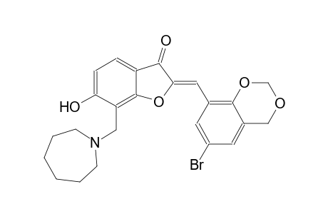 3(2H)-benzofuranone, 2-[(6-bromo-4H-1,3-benzodioxin-8-yl)methylene]-7-[(hexahydro-1H-azepin-1-yl)methyl]-6-hydroxy-, (2Z)-