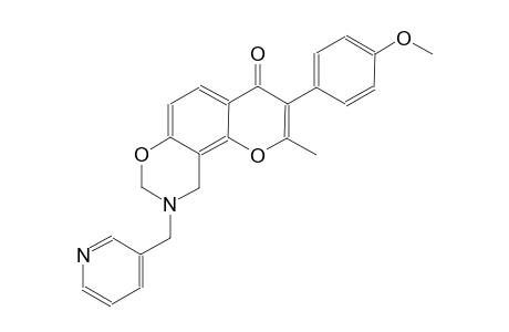 4H,8H-pyrano[2,3-f][1,3]benzoxazin-4-one, 9,10-dihydro-3-(4-methoxyphenyl)-2-methyl-9-(3-pyridinylmethyl)-