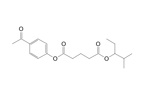 Glutaric acid, 2-methylpent-3-yl 4-acetylphenyl ester