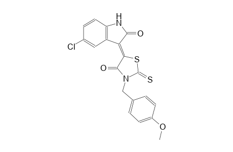 (3Z)-5-chloro-3-[3-(4-methoxybenzyl)-4-oxo-2-thioxo-1,3-thiazolidin-5-ylidene]-1,3-dihydro-2H-indol-2-one