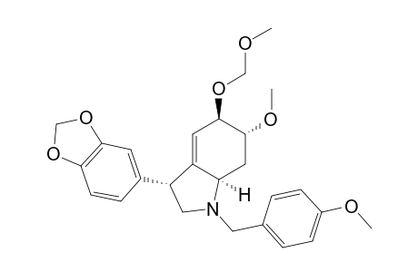 (3R,5R,6R,7aR)-3-(benzo[d][1,3]dioxol-5-yl)-6-methoxy-1-(4-methoxybenzyl)-5-(methoxymethoxy)-2,3,5,6,7,7a-hexahydro-1H-indole
