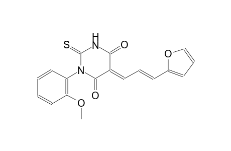 (5E)-5-[(2E)-3-(2-furyl)-2-propenylidene]-1-(2-methoxyphenyl)-2-thioxodihydro-4,6(1H,5H)-pyrimidinedione
