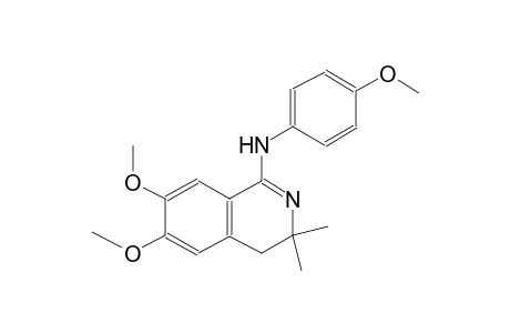 6,7-dimethoxy-N-(4-methoxyphenyl)-3,3-dimethyl-3,4-dihydro-1-isoquinolinamine