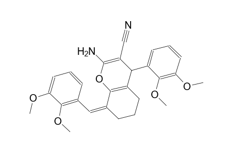 (8Z)-2-amino-8-(2,3-dimethoxybenzylidene)-4-(2,3-dimethoxyphenyl)-5,6,7,8-tetrahydro-4H-chromene-3-carbonitrile