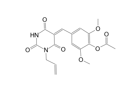 4-[(Z)-(1-allyl-2,4,6-trioxotetrahydro-5(2H)-pyrimidinylidene)methyl]-2,6-dimethoxyphenyl acetate