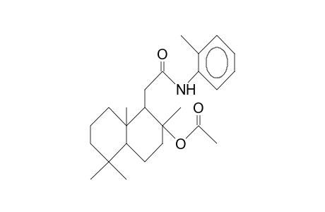 2-Acetoxy-2,5,5,8a-tetramethyl-1-(2-tolyl-carbamoxylmethyl)-decahydro-naphthalene