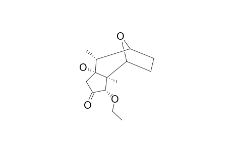 (1R*,2S*,5R*,7S*,10R*)-1,6-DIMETHYL-10-ETHOXY-7-HYDROXY-11-OXATRICYCLO-[5.3.0.1(2,5)]-UNDECAN-9-ONE