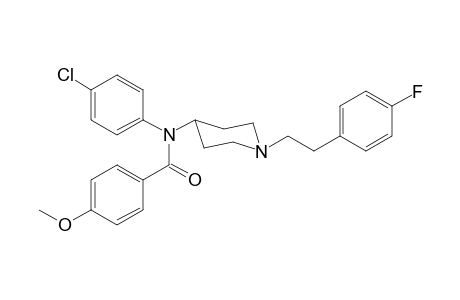 N-(4-Chlorophenyl)-N-(1-[2-(4-fluorophenyl)ethyl]piperidin-4-yl)-4-methoxybenzamide