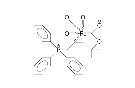 4,7-Dihydro-7,7-dimethyl-3,3,3-tricarbonyl-4-triphenylphosphonio-5,6.eta.-1,3-oxaferrepin-2-olate
