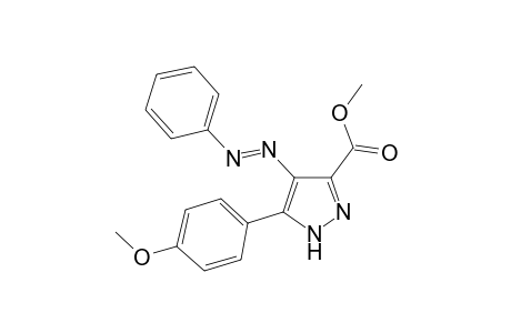 Pyrazole-3-carboxylic acid, 5-(4-methoxyphenyl)-4-phenylazo-, methyl ester