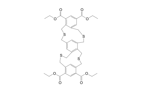 5,7,23,25-tetrakis( Ethoxycarbonyl)-2,11,20,29-tetrathia[3.3](1,2)(1,3)-[3.3](4,5)(1,3)benzeno<3>phane