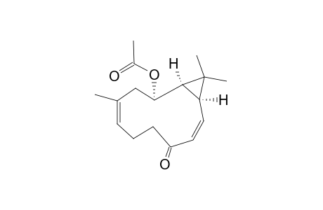 acetic acid [(1R,2R,4Z,9Z,11S)-8-keto-4,12,12-trimethyl-2-bicyclo[9.1.0]dodeca-4,9-dienyl] ester
