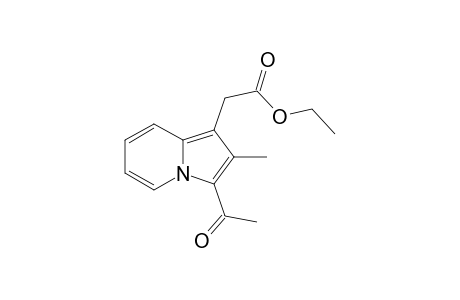 2-(3-acetyl-2-methyl-1-indolizinyl)acetic acid ethyl ester