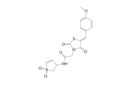 N-(1,1-dioxido-2,3-dihydro-3-thienyl)-2-[(5Z)-5-(4-methoxybenzylidene)-2,4-dioxo-1,3-thiazolidin-3-yl]acetamide