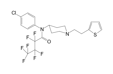 N-(4-Chlorophenyl)-N-(1-[(2-thiophen-2-yl)ethyl]piperidin-4-yl)heptafluorobutanamide